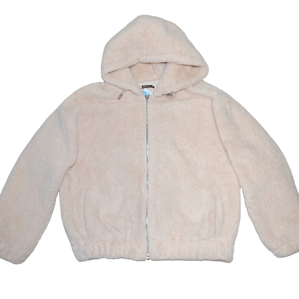 NWT J.McLaughlin Women's Faux Fur Bomber Hooded Jacket